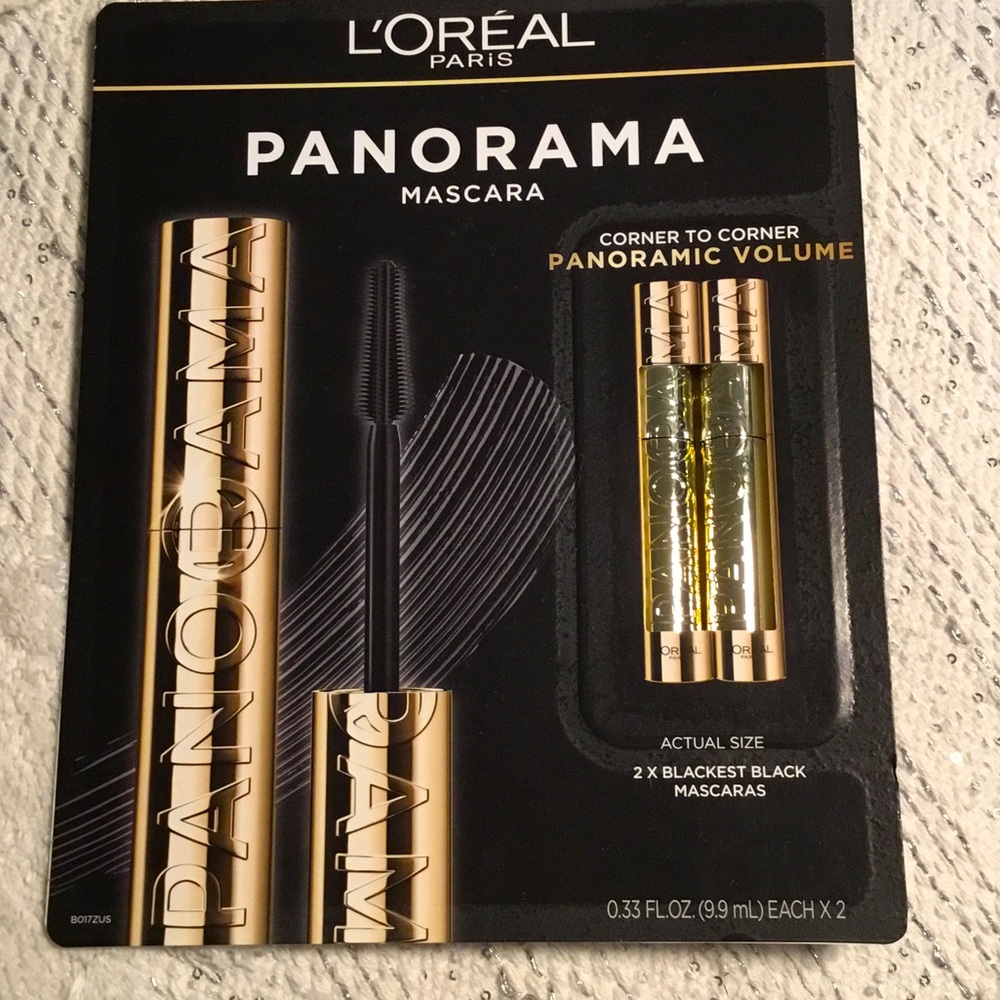 L'Oreal Panorama Mascara Blackest Black Panoramic Volume set of 2 mascaras